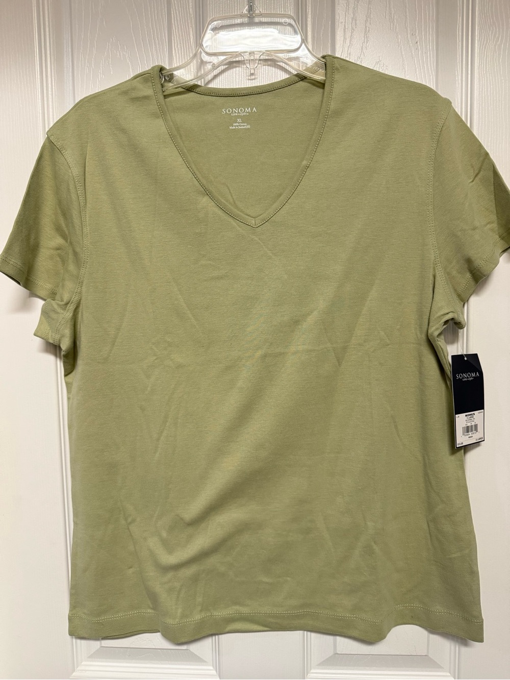 SONOMA V-Neck Short Sleeve Tee - Sage Green XL